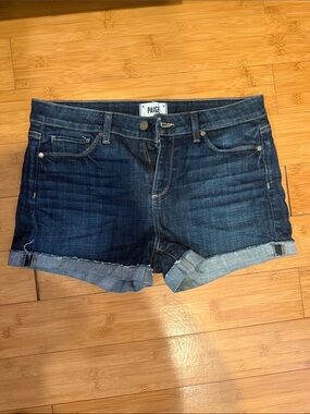 PAIGE Indigo Denim Cuffed Women's Shorts